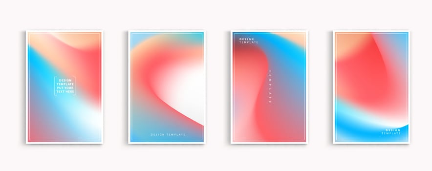 Colorful design templates with abstract gradients vector