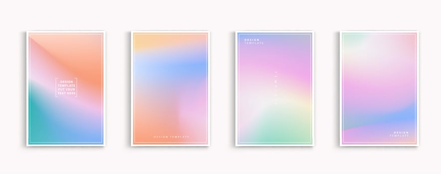 Colorful gradient backgrounds for design vector