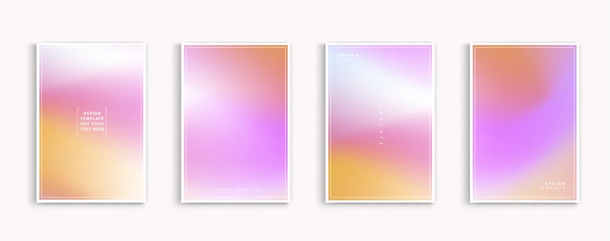 Colorful gradient design templates vector