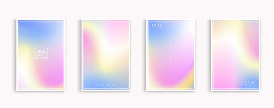 Colorful design templates with gradients vector