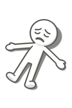 Exhausted Lying Stickman Icon png