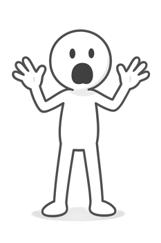 Surprised Stickman Icon png