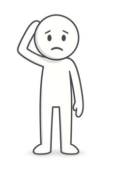 Confused Scratch Head Stickman Icon png