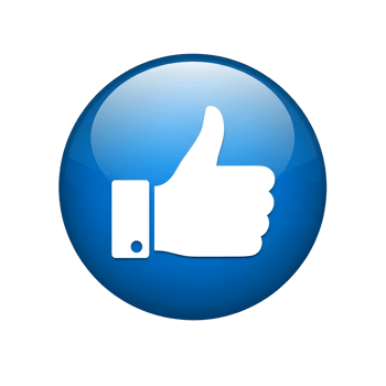 Blue like button ok png