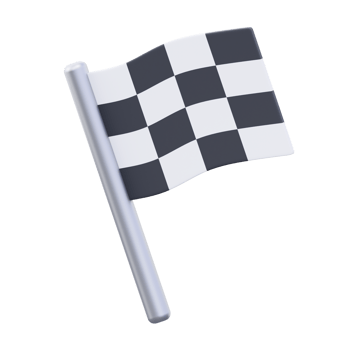 checkered flag 3d illustration png