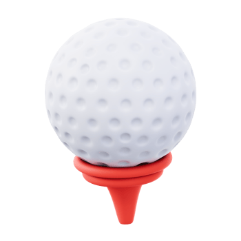 golf ball 3d illustration png
