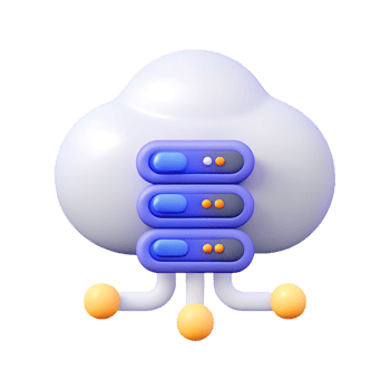 Cloud Computing Server Icon 3D Render Technology Illustration png