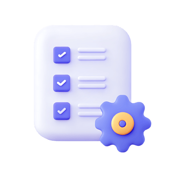 Checklist Document Settings 3D Illustration Task Management Concept png