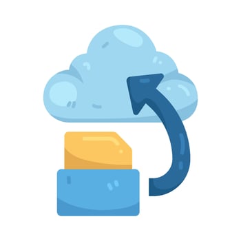 Cloud upload icon illustration vector