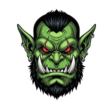 green orc character illustration vector