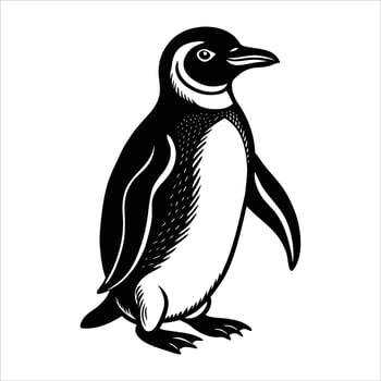 Penguin Standing Upright vector