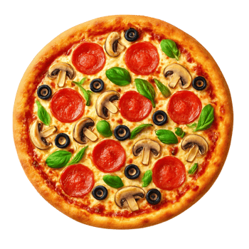 Mushroom Cheese Pizza png