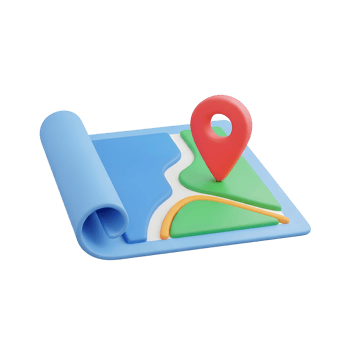 A stylized map pin png