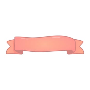 Cute pink ribbon banner for planner headers vector