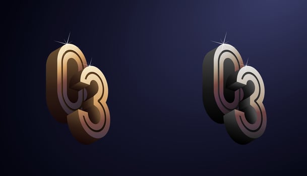 3d Year Anniversary Gold Metal Colour 3th, 3th Happy Anniversary with Elegant Colour, Luxury and Modern. vector