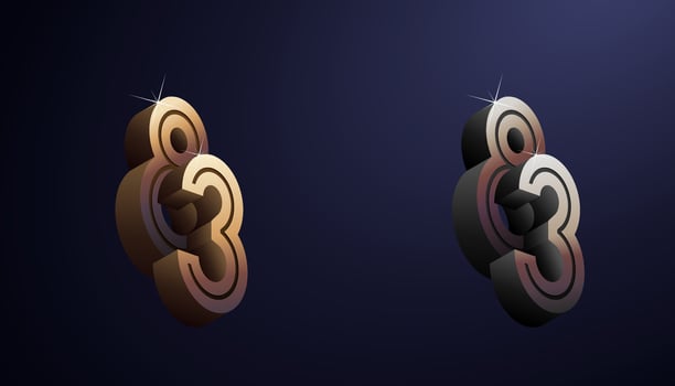 3d Year Anniversary Gold Metal Colour 83th, 83th Happy Anniversary with Elegant Colour, Luxury and Modern. vector
