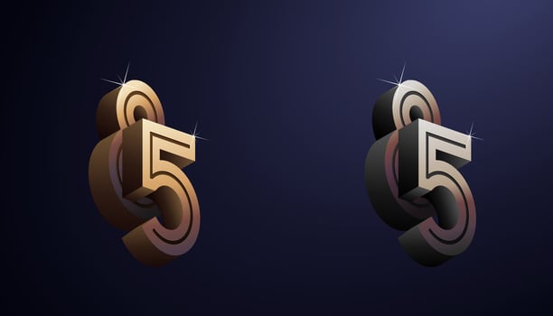 3d Year Anniversary Gold Metal Colour 85th, 85th Happy Anniversary with Elegant Colour, Luxury and Modern. vector