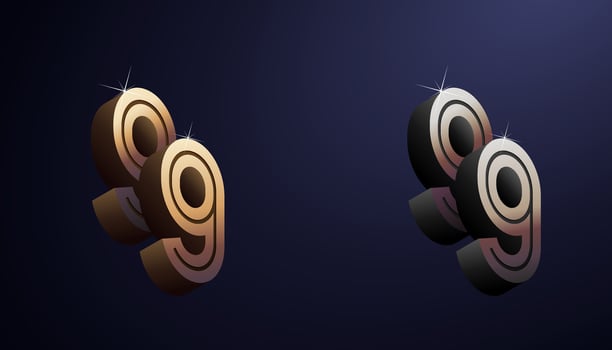 3d Year Anniversary Gold Metal Colour 99th, 99th Happy Anniversary with Elegant Colour, Luxury and Modern. vector