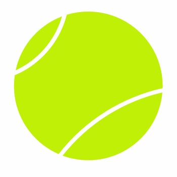 Green Tennis Ball Icon - Minimalist Sports Symbol vector