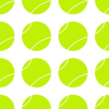 Seamless Green Tennis Ball Pattern vector