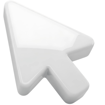 Modern Glossy Arrow Pointer Symbol, Minimal 3D Design png
