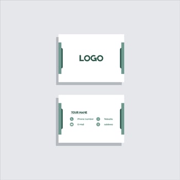 business card with a green and white design vector