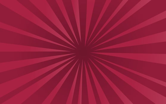 Bold red backdrop featuring rays radiating outward. vector