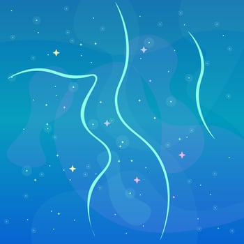 Abstract Trendy Celestial Magical Fantasy Cosmic Blue Green Background Design vector