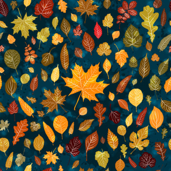 Colorful autumn leaves pattern design vector