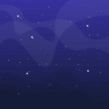 Abstract Trendy Celestial Magical Fantasy Blue Wavy Dark Background Design vector