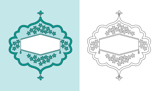 Floral decorative frame design vector