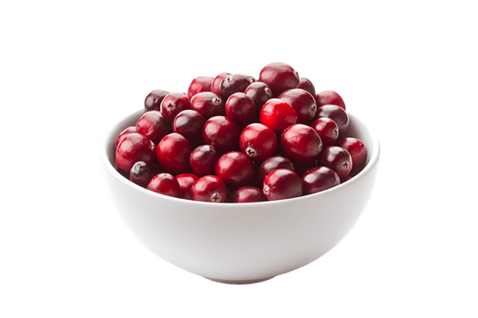 Cranberries in a white bowl fresh healthy food png