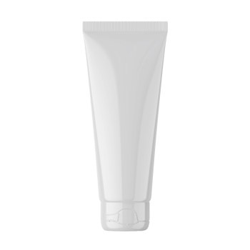 Blank white cosmetic tube mockup isolated on transparent background for cream or gel png