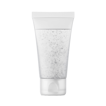 Clear gel tube isolated on transparent background for cosmetic product mockup png