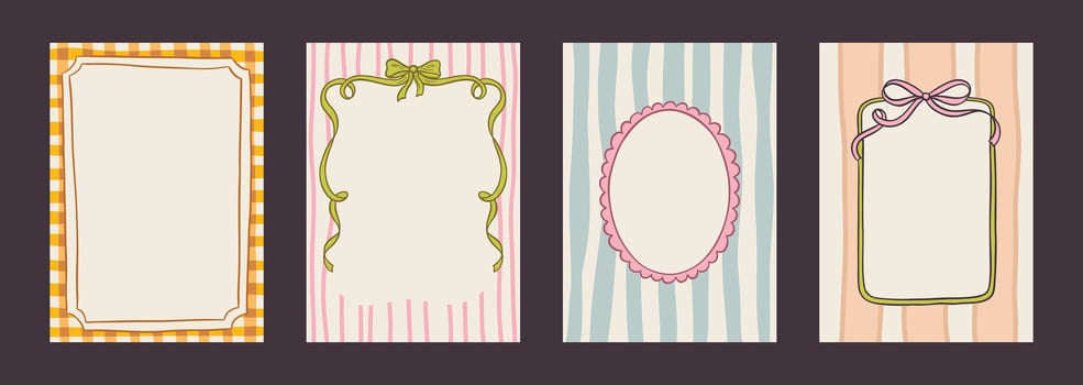 Collection of decorative frames designs vector