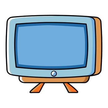 Tv cartoon illustration design vector
