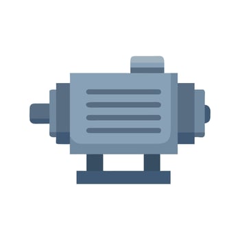 a flat icon of a motor on a white background vector