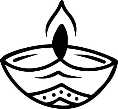 illustration of a black silhouette diwali vector