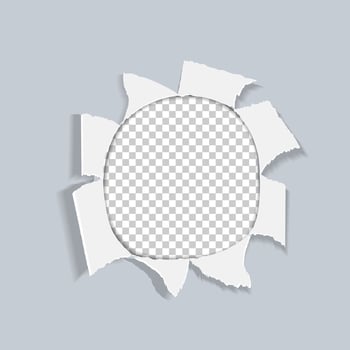 Torn Paper Hole effect at Center vector