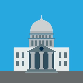 Capitol Building Illustration Government Symbol Architectural Design Politics Landmark Democracy United States Congress Governmental Structure American Icon vector