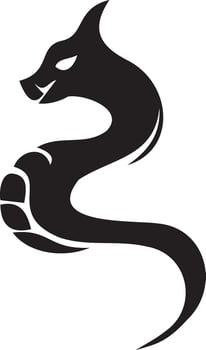A black snake logo on a white background vector
