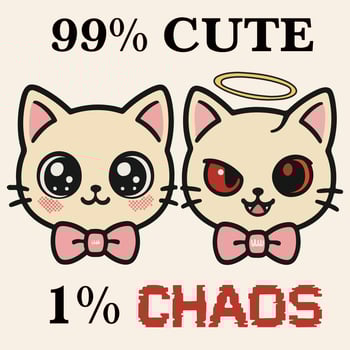 Cute Chaos Cat Devil Humorous T Shirt Design Playful Kitten Art for Cat Lovers and Pranksters vector