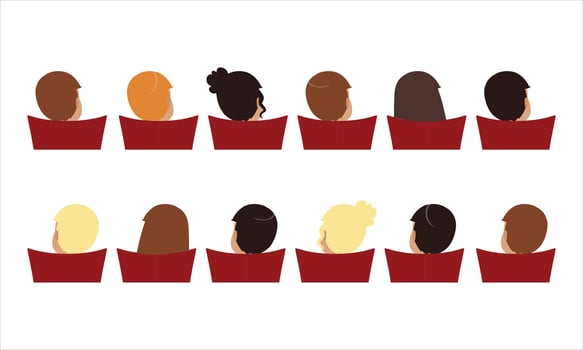 Cartoon characters with different hairstyles vector