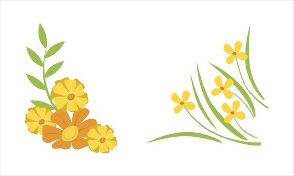 Vibrant yellow flower illustration vector