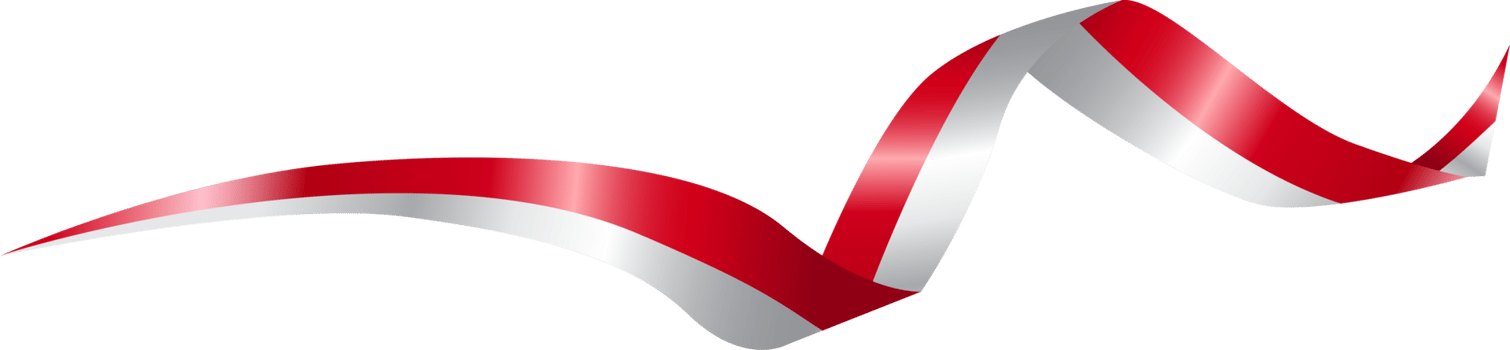 Wavy Red and White Indonesian Flag for banner png