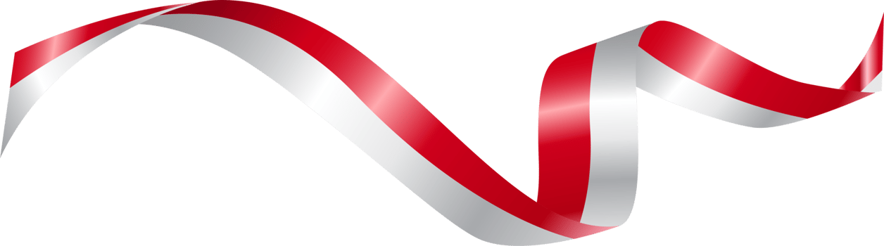 Wavy Red and White Indonesian Flag for Decoration png