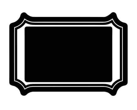 Elegant Black and White Decorative Frame A Classic Design for Vintage or Modern Projects, Ideal for Adding a Touch of Sophistication vector
