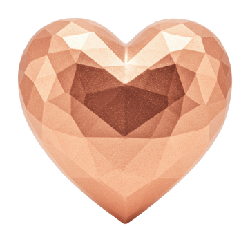 Heart-shaped gemstone symbolizing love white creative unique perspective. png