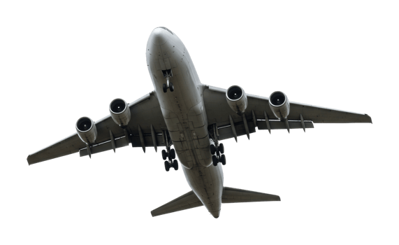 Aircraft taking off airport aerial clear sky aviation concept. png