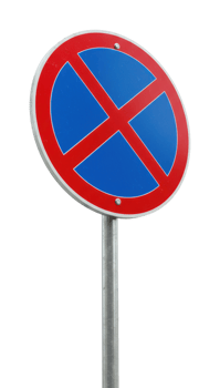 No parking sign urban area traffic control outdoor upward angle road regulations. png